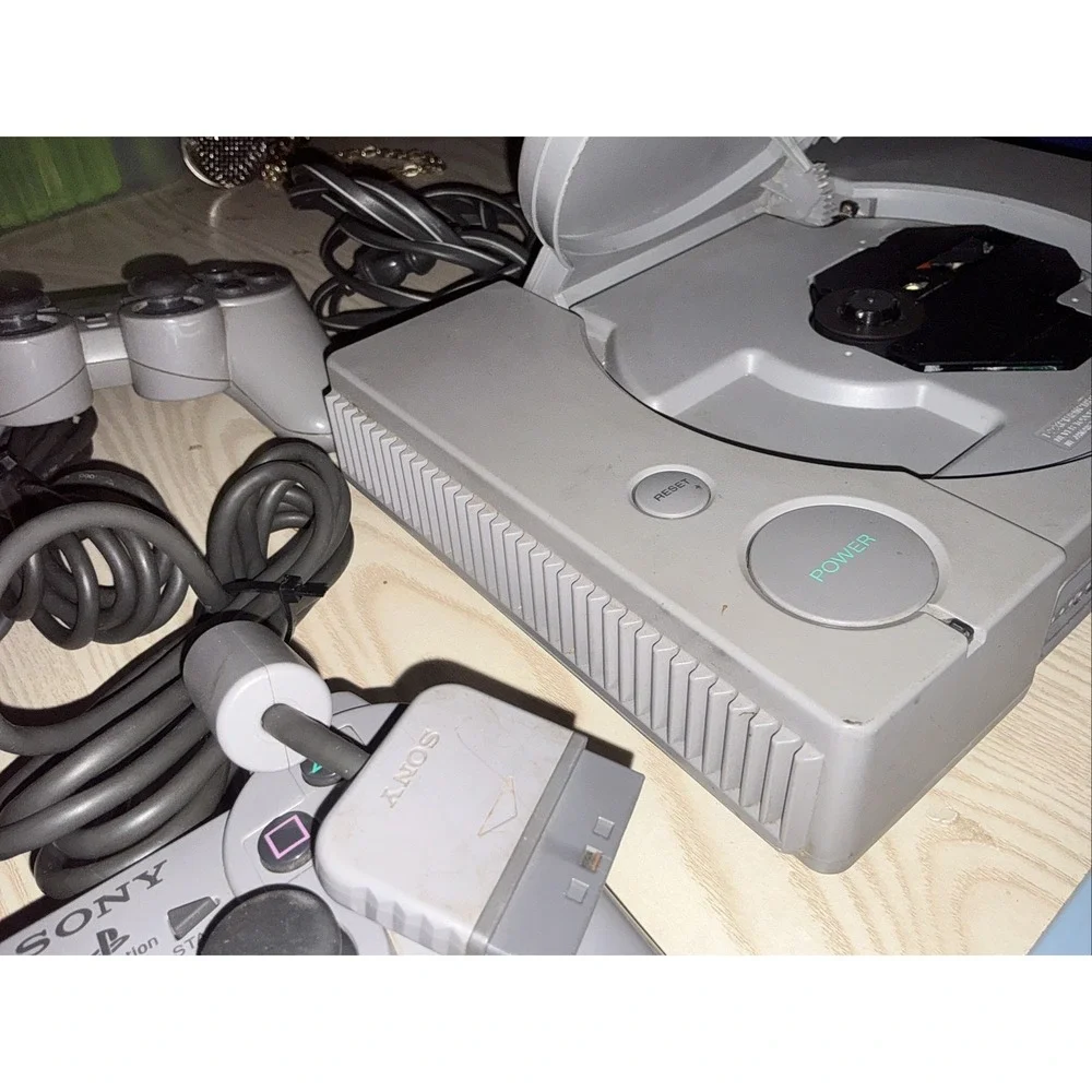Sony PlayStation 1 PS1 Console Bundle w/ 2 Official Controllers‎ Tested Working